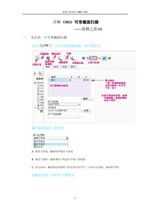 CREO变截面扫描应用(vss)