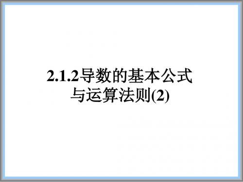 导数的基本公式与运算法则(2)