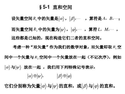 矢量空间的直和与直积ppt课件