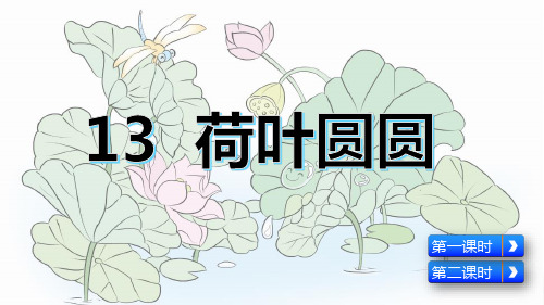 (新)部编版一年级语文下册第13课《荷叶圆圆》精美课件