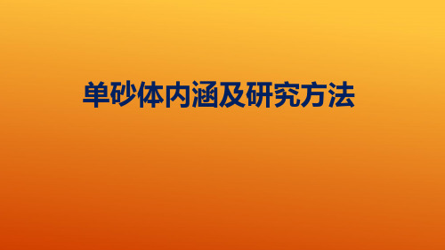 单砂体内涵及研究方法