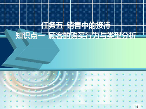 任务五销售技巧之顾客类型分析PPT课件