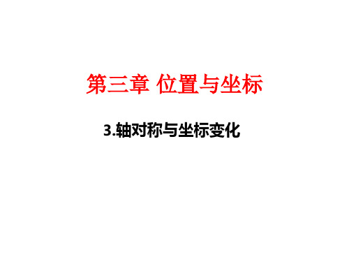 北师大版八年级数学上册3.3轴对称和坐标变化课件(共18张PPT)