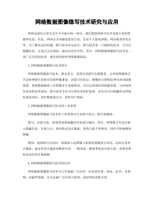 网络数据图像隐写技术研究与应用