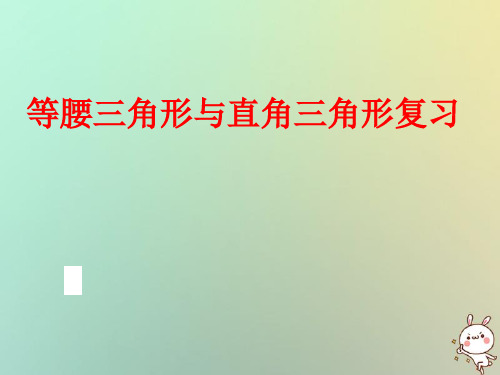 山东省郯城县红花镇2018届中考数学专题复习 专题五 三角形与四边形(18-2)等腰三角形和直角三角