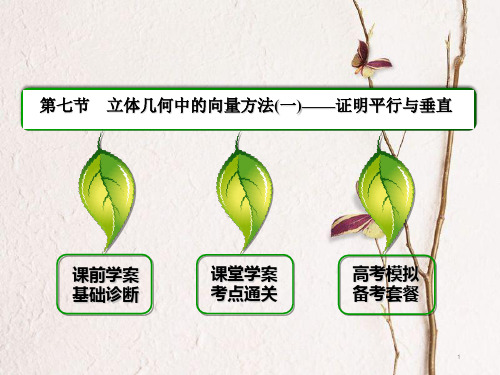 高三数学一轮总复习第七章立体几何7.7立体几何中的向量方法一证明平行与垂直课件.ppt