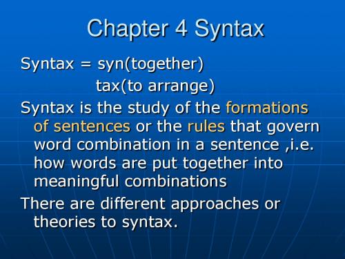 chapter 4_Syntax