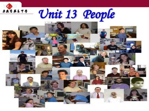 Unit 13  Warm-up  People