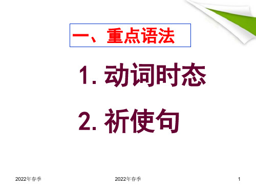 人教版英语七年级下学期复习课件(语法点+短语)