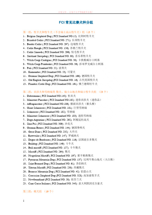 fci常见比赛犬种分组 (1)