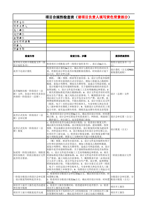 项目合规性检查表V2.0