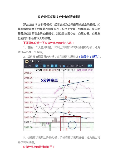 5分钟高点和5分钟低点的判断