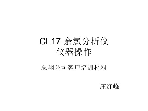 CL17 余氯分析仪