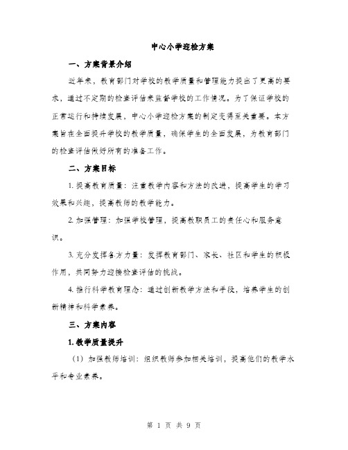 中心小学迎检方案(3篇)