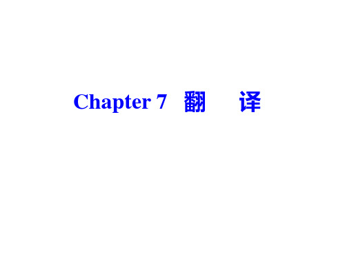 Chapter 7 翻译