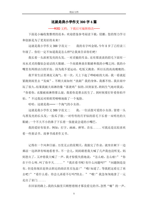 这就是我小学作文300字4篇