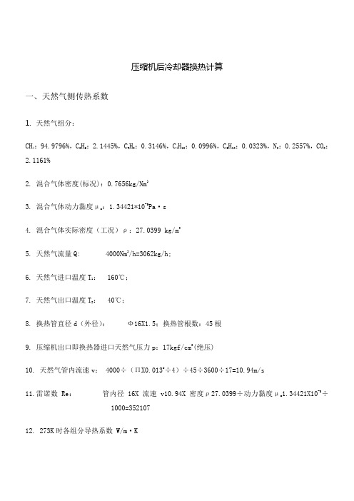 天然气压缩机后冷却器计算.(DOC)