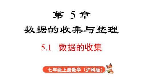 2024年沪科版七年级数学上册 5.1 数据的收集(课件)