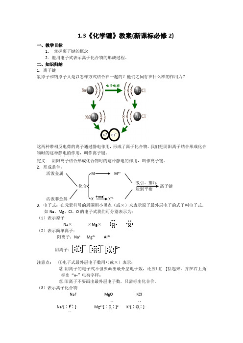 化学：1.3《化学键》教案(新课标必修2)