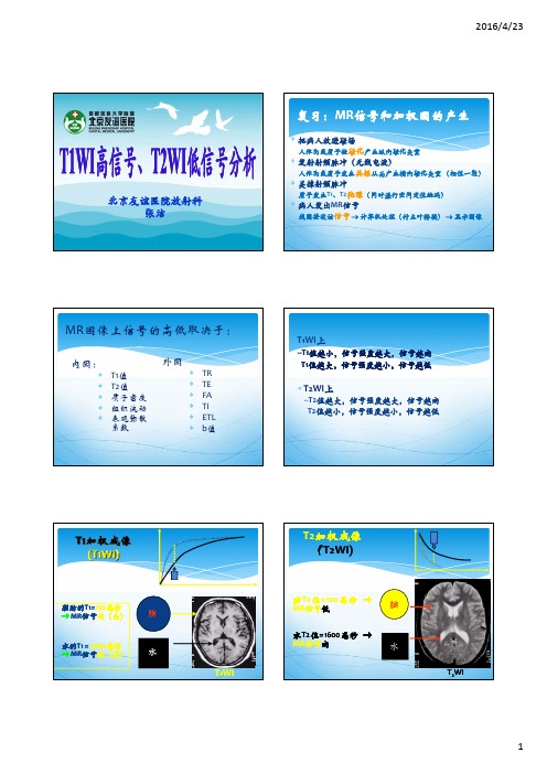 11.T1WI高信号或和T2WI低信号的分析思路