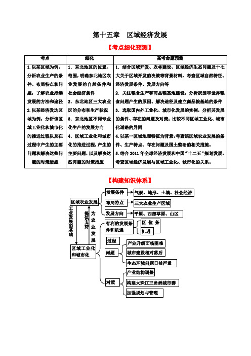 2012年高考地理一轮复习教案第30讲区域农业发展——以我国东北地区为例(学生版)