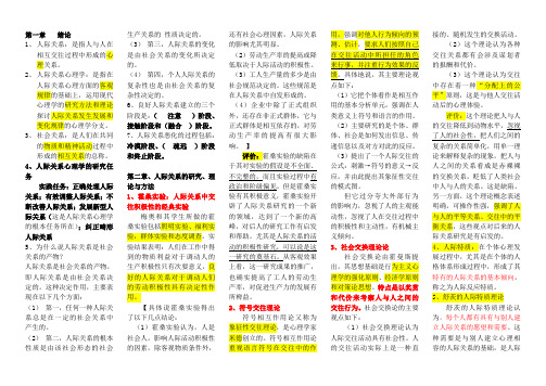 人际关系心理学必背(缩)