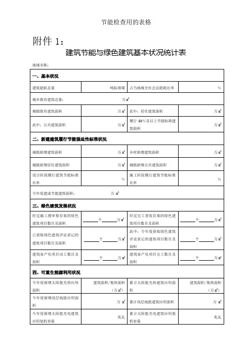 节能检查用的表格