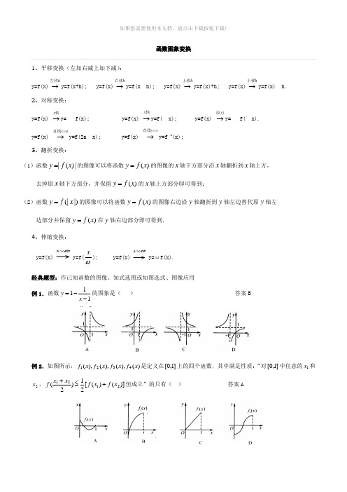 函数图象变换及经典例题练习