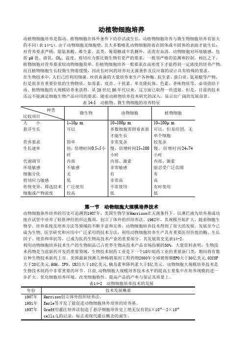 动植物细胞培养