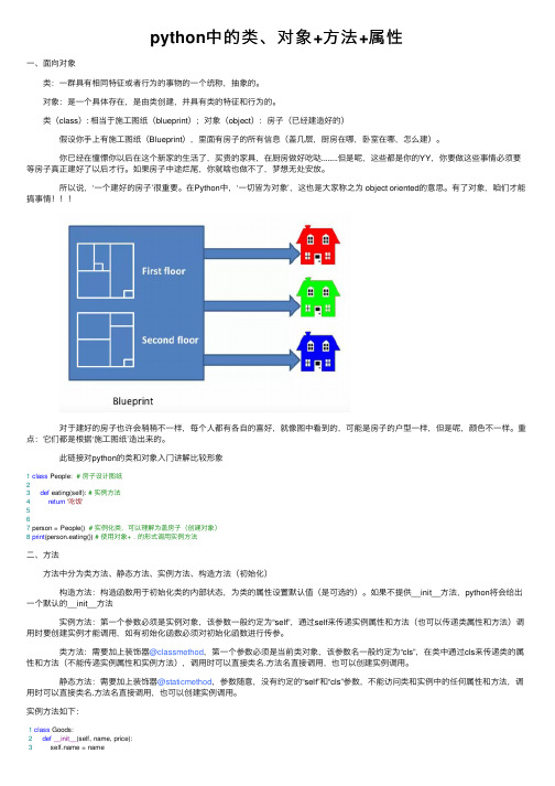 python中的类、对象+方法+属性