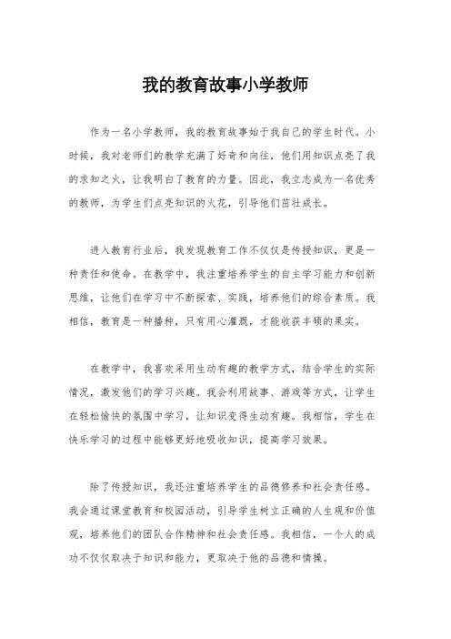 我的教育故事小学教师