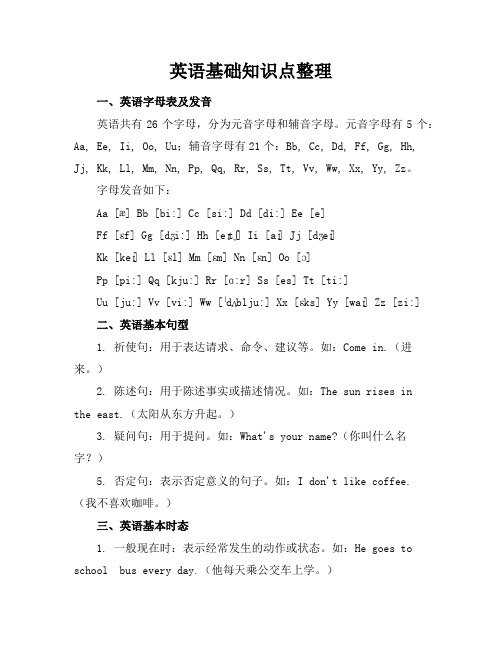 英语基础知识点整理