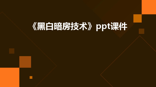 《黑白暗房技术》课件