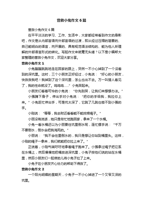 营救小兔作文6篇