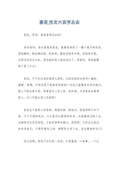 茶花,作文六百字左右