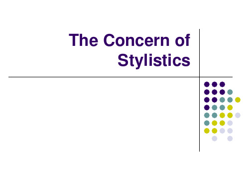 unit 1 The concern of stylistics