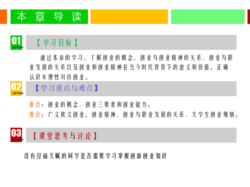 《大学生创新创业基础与实践》第一章