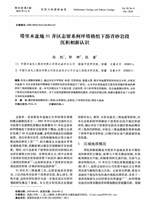 塔里木盆地S1井区志留系柯坪塔格组下沥青砂岩段沉积相新认识