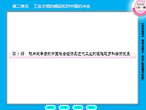 高三历史总复习课件：2-2-3鸦片战争后的中国社会经济及近代工业的