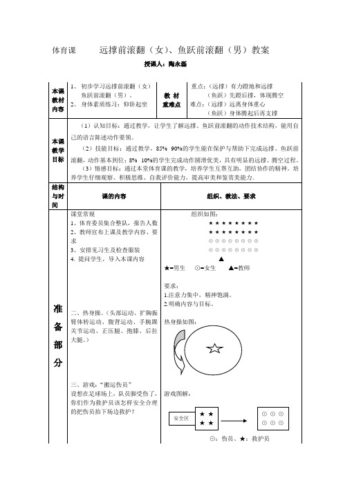 鱼跃前滚翻简案--陶永磊