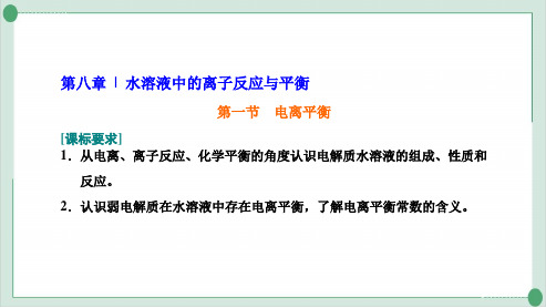 人教版高中化学《电离平衡》优秀课件1