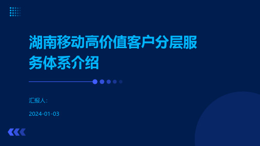 湖南移动高价值客户分层服务体系介绍