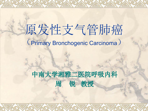 Primary Bronchogenic Carcinoma..