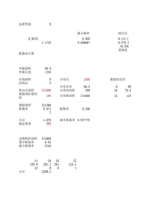 (方版)边缘构件配箍率计算