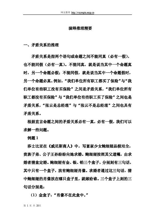 演绎推理经典14种方法20例题详解