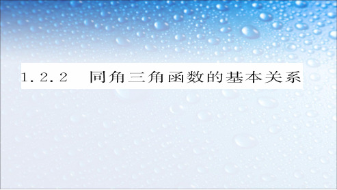 高中数学必修四人教版1.2.2同角三角函数的基本关系10ppt课件