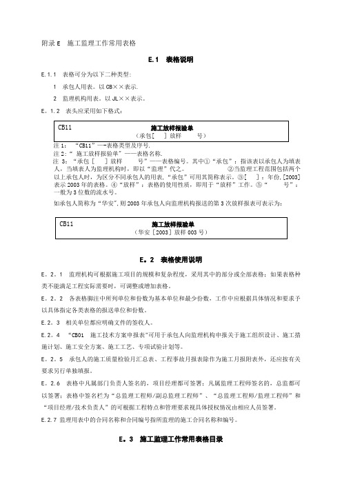 新水利工程监理、施工表格