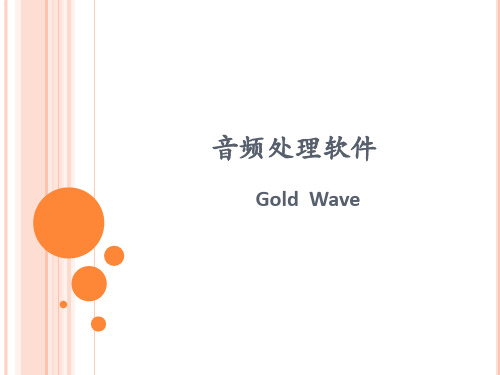 Gold Wave音频处理软件