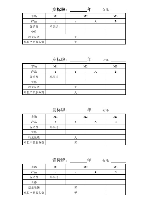 营销管理表格