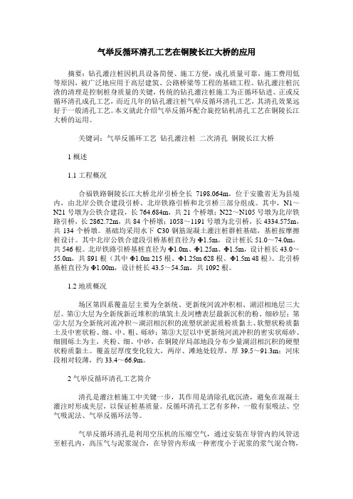 气举反循环清孔工艺在铜陵长江大桥的应用